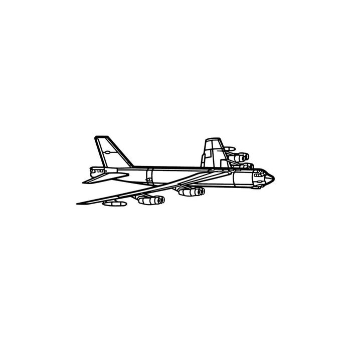 Ignite Laser Boeing B-52H Stratofortress - Long-Range Strategic Bomber Silhouette Metal Wall Art Rustic Metal 15.7 inch - 40 cm