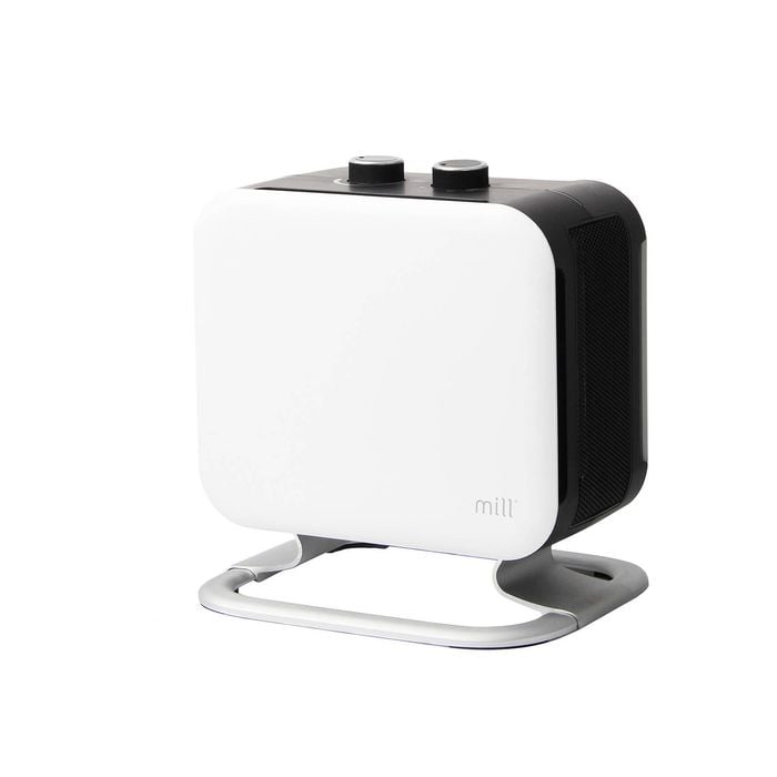 Mill 1800W White Compact Fan Heater
