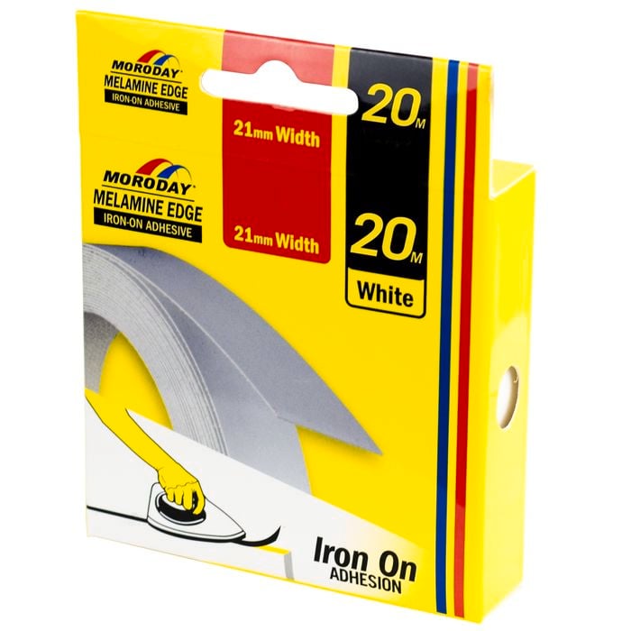 Moroday 20m White Iron-On Melamine Edge