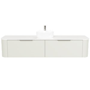 New England Joinery 1800mm Throne Centre Basin SilkSurface Top Wall Hung Vanity