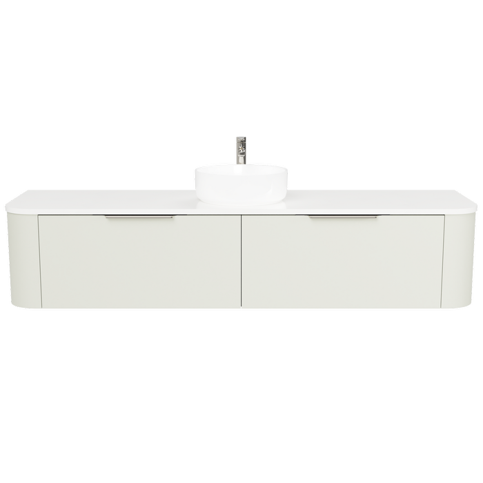 New England Joinery 1800mm Throne Centre Basin SilkSurface Top Wall Hung Vanity