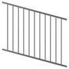 ProtectorAl 350-1200 x 900mm Palladium Silver Raked Up To 15º Flat Top Garden Fence Panel