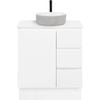 CIBO 750mm White Nordic Full Height Bathroom Vanity with Light Grey / White Countertop Basin