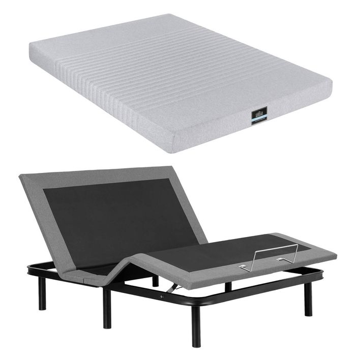 Artiss Queen Electric Adjustable Beds And Giselle Memory Foam Mattress Bundle