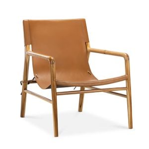 Norah Armchair Leather Sling in Coco Tan