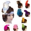 12x 1920s FLAPPER HEADBAND Headpiece Feather Sequin Charleston Gatsby Party BULK Assorted Colours Pack