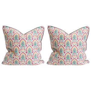 2x LVD Cushion Buta Leaf Decorative Throw Pillow Home/Lounge Decor 50cm Square