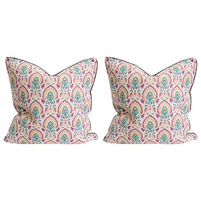 2x LVD Cushion Buta Leaf Decorative Throw Pillow Home/Lounge Decor 50cm Square