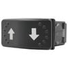 Switch Boss Dual Red LED Laser Etched Rocker Switch (Horizontal) - Arrows Up/Down (Momentary)