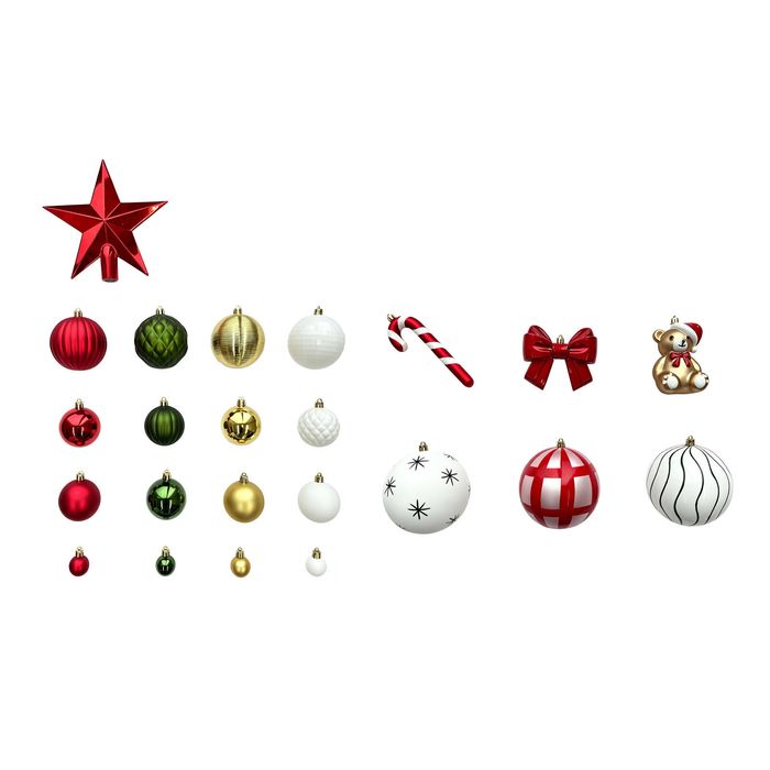 Mirabella 60 Piece Christmas Bauble Traditional Pack