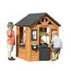 Backyard Discovery Sweetwater Cedar Wood Kids Outdoor Cubby House with Working Door and Play Kitchen