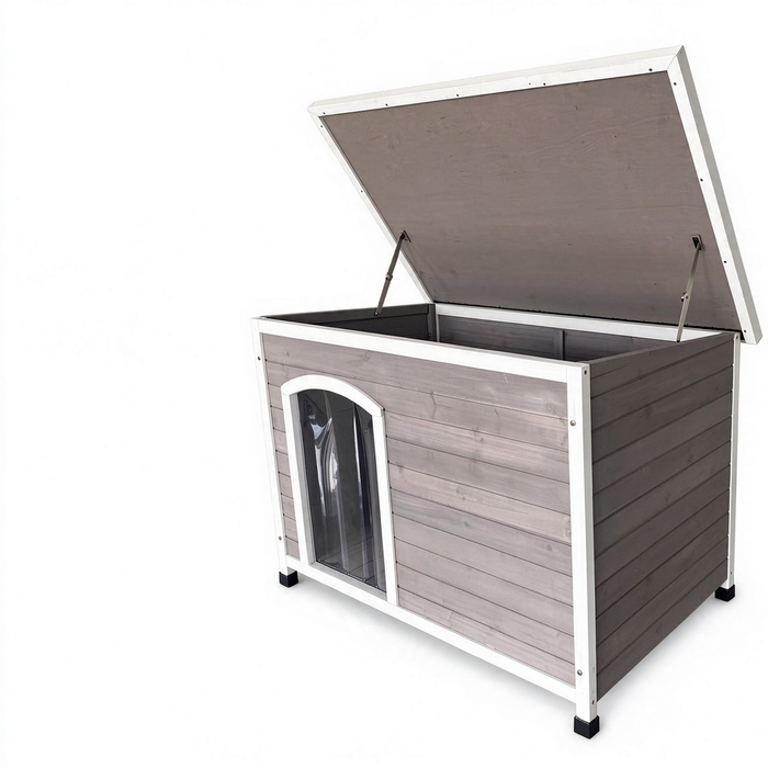 YES4PETS XL Timber Pet Dog Kennel House Puppy Wooden Timber Cabin With Stripe