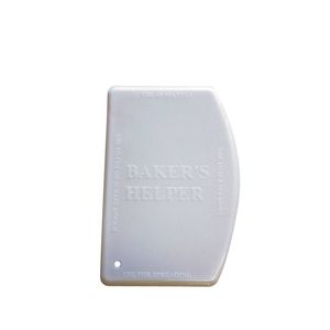 Cuisena Plastic Baker's Helper Dough Cutter/Scraper - White