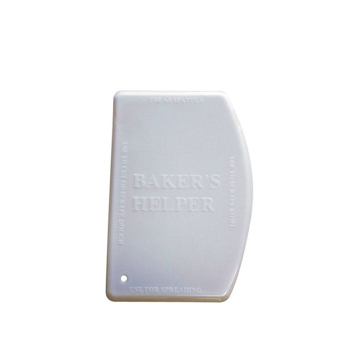Cuisena Plastic Baker's Helper Dough Cutter/Scraper - White