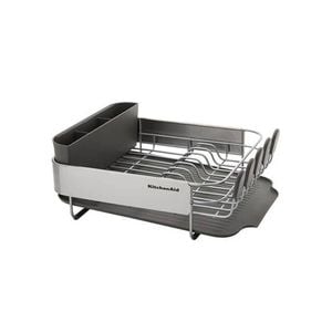 KitchenAid Three Compartment Compact Dish/Sink Drying Rack Charcoal Grey