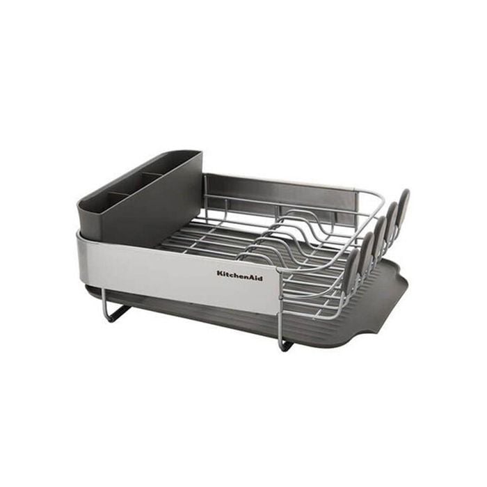 KitchenAid Three Compartment Compact Dish/Sink Drying Rack Charcoal Grey