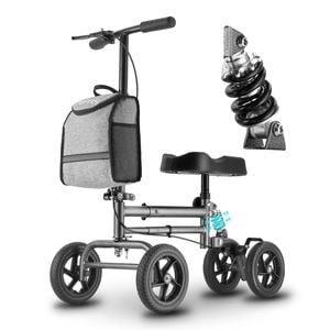 Altus Knee Scooter Walker Wheels frame with Shock Absorber  - Metallic