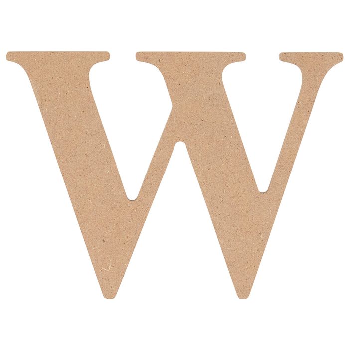 All Set 9cm MDF Alphabet Letter W
