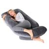 Advwin Pregnancy Nursing Pillows Maternity Pillow J Shaped, Grey