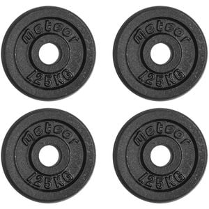 METEOR 1.25kgx4 Black Cast Iron Standard Weight Plates