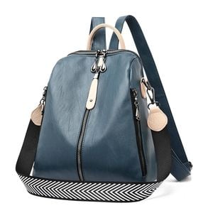 NNEOBA Womens Soft PU Leather Fashion Backpack Blue