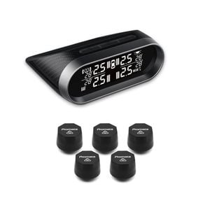 Promata Mata 2 Solar Tyre Pressure Monitor With Carbon Fiber Finish - 5 External Sensors