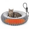 Advwin 20" Heated Cat Bed Detachable Heating Pad Pet Warming Bed