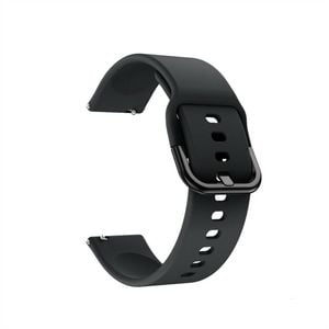 Silicone Sports Watch Band Strap - For Samsung Galaxy Watch Garmin Venu Huawei Universal 22mm (Black)
