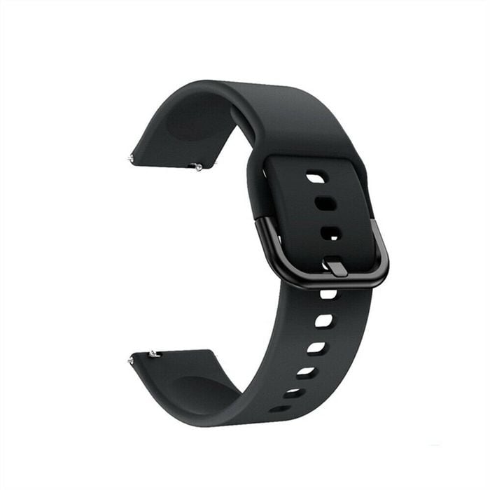 Silicone Sports Watch Band Strap - For Samsung Galaxy Watch Garmin Venu Huawei Universal 22mm (Black)