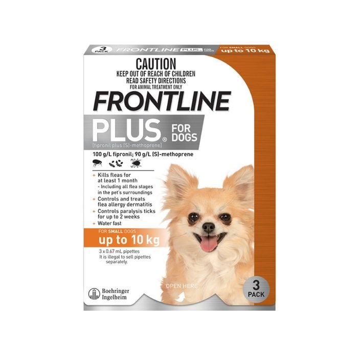 Frontline Plus Dog 0-10Kg Small 3PK Orange  WFPDS3