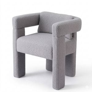 Artiss Armchair Accent Chair Lounge Sofa Couch Boucle Fabric Grey