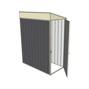 Build-a-Shed 0.8 x 1.5 x 2m Skillion Single Hinged Door Shed - Grey