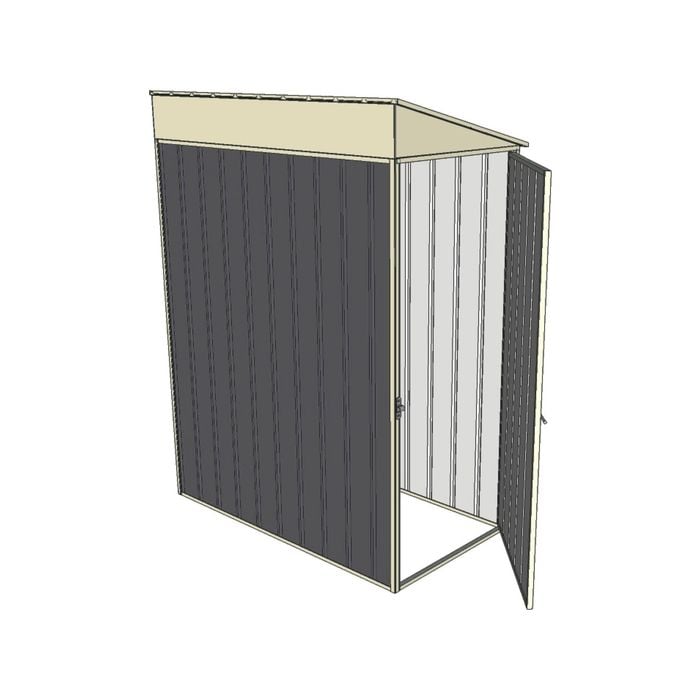 Build-a-Shed 0.8 x 1.5 x 2m Skillion Single Hinged Door Shed - Grey