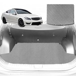 6D Diamond Car Boot Mat for Mercedes-Benz C-class Coupe (W204)2007-2014-Cargo Mat-Grey-Outback GT