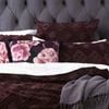 Renee Taylor Medallion Cotton Vintage Washed Plum European Pillowcase