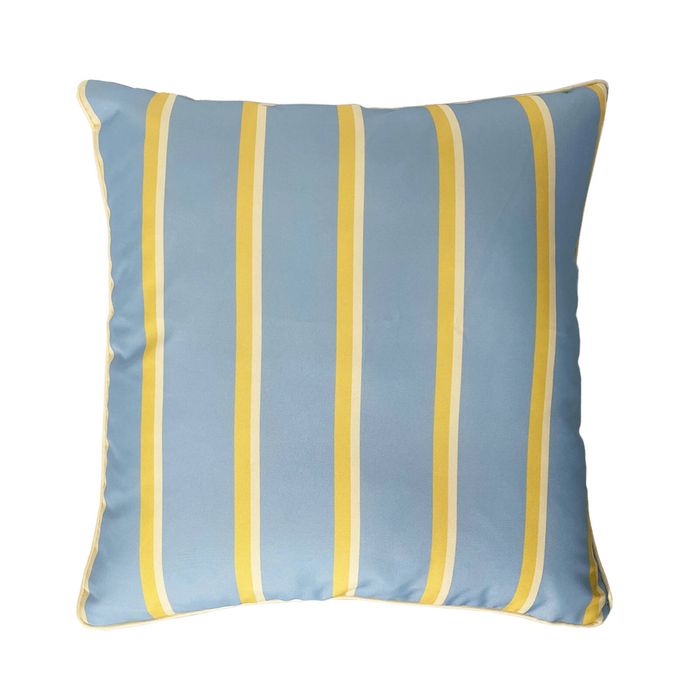 Marquee 45cm Blue/Yellow Stripe Outdoor Cushion