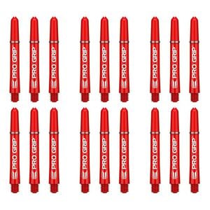 6x 3pc Target Pro Grip Shaft Dart Accessory Intermediate - Red