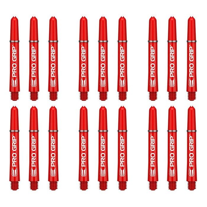 6x 3pc Target Pro Grip Shaft Dart Accessory Intermediate - Red