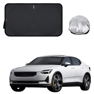 Front Windscreen Sun Shade for Polestar 2 2020 - Current - Standard 150 x 85 cm - Black