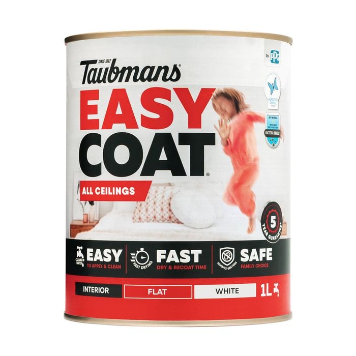 Taubmans 1L White Flat Easycoat Ceiling Paint