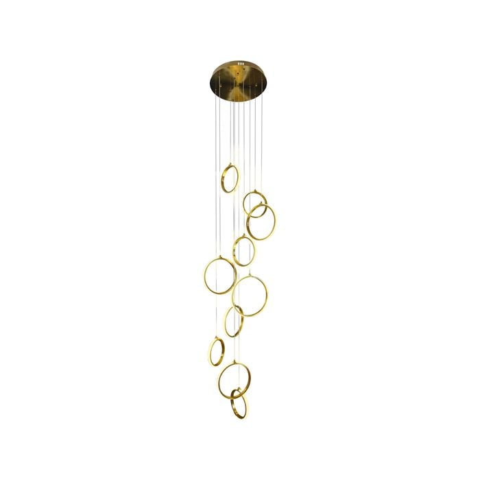 10 Light Ring Pendant - Delessi Bolla  - Gold