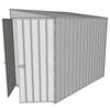 Build-a-Shed 1.5 x 2.3 x 2m Skillion Shed without Side Doors - Zinc