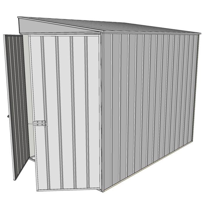 Build-a-Shed 1.5 x 2.3 x 2m Skillion Shed without Side Doors - Zinc