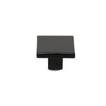 Taskmaster 30mm Matte Black Square Cabinet Knob - 1 Pack