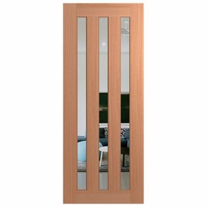 Hume 2040 x 820 x 40mm Entrance Door SPM Savoy Clear Glass XS45 - Clear Glass