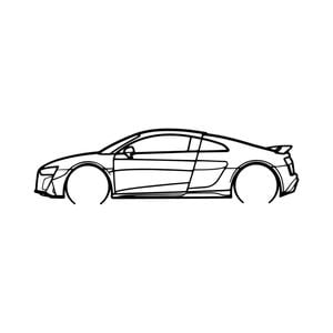 Ignite Laser Audi A8 Coupe Silhouette Metal Wall Art Rustic Metal 47inch/120cm