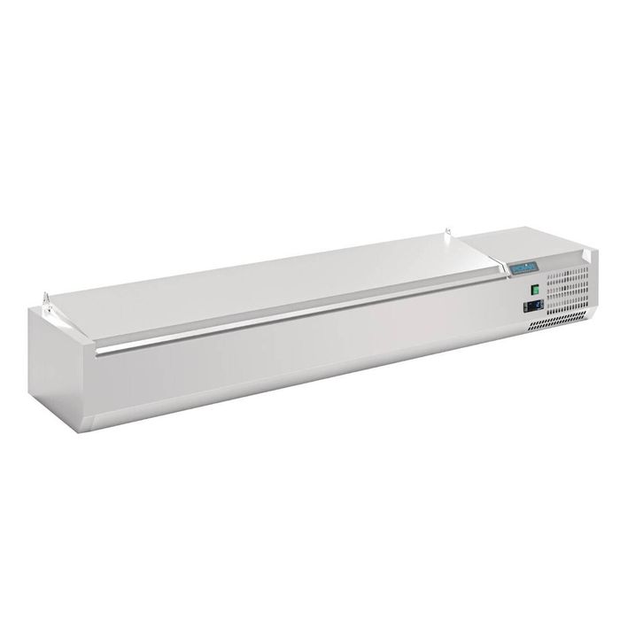 Polar G-Series Countertop Prep Fridge with Lid 8x 1/4GN with Hard Stainless Lid