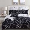 Fabric Fantastic Tree Reversible Double Size Black Quilt/doona/duvet Cover Set