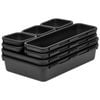 Stakt Black Assorted Interlocking Storage Trays - 8 Pack