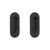 Delf 100mm Matte Black Oval Flush Pull - 2 Pack